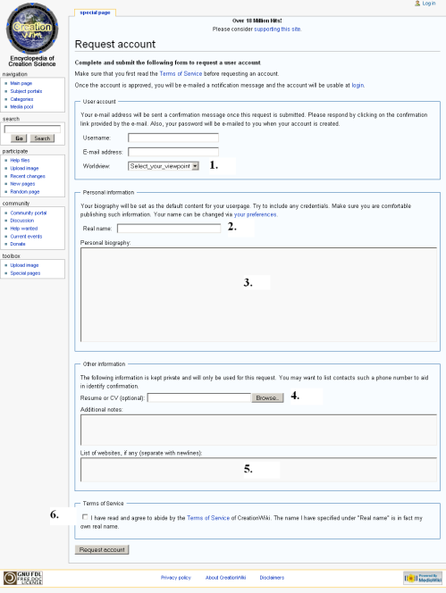 Zakładanie konta na kreacjonistycznej Wiki